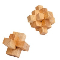 Hlavolam 3D puzzle dřevěný v krabičce různé druhy