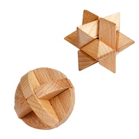 Hlavolam 3D puzzle dřevěný v krabičce různé druhy