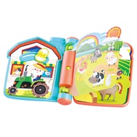 Knížka hrací edukační plast na baterie se zvukem v krabičce 21x23x5cm 6m+