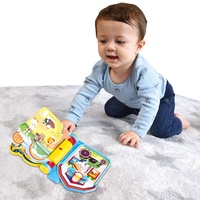 Knížka hrací edukační plast na baterie se zvukem v krabičce 21x23x5cm 6m+