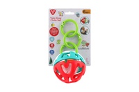 Chrastítko koule/přívěsek na kočárek plast 22cm na kartě 6m+