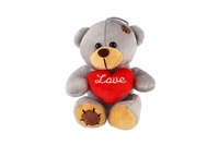 Medvěd/Medvídek sedící se srdcem plyšové 10x14cm 6 barev