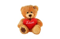 Medvěd/Medvídek sedící se srdcem plyšové 10x14cm 6 barev