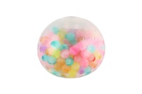 Míček s kuličkami antistresový mačkací silikon 7cm 12ks v boxu