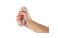 Míček s kuličkami antistresový mačkací silikon 7cm 12ks v boxu