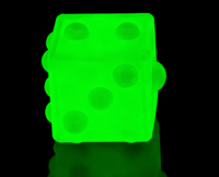Kostka antistresová mačkací 5x5cm svítící ve tmě Různé druhy