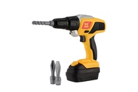 +Aku Vrtačka nářadí plast 26cm na baterie se zvukem se světlem v krabici