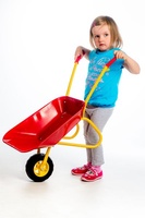 Plechové kolečko Yupee velké červené 78x40x32cm