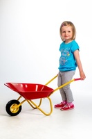 Plechové kolečko Yupee velké červené 78x40x32cm