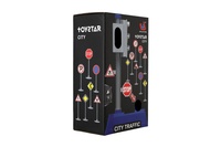 Semafor se značkami plast 14x24cm na baterie se světlem se zvukem v krabici 14x24,5x9cm