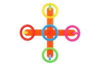 Házecí hra kříž s kruhy plast 12ks v krabici 42x19x6cm