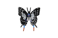 Motýl tropický Papilio/otakárek černo-šedivý zooted plast 6cm