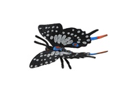Motýl tropický Papilio/otakárek černo-šedivý zooted plast 6cm