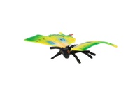 Motýl tropický Papilio/otakárek zeleno-žlutý zooted plast 5,5cm