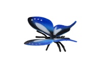 Motýl tropický Papilio/otakárek modrý zooted plast 5cm