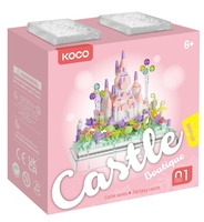 Stavebnice mini KOCO Letní hrad plast 412ks v krabičce 11x12x5cm