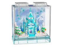 Stavebnice mini KOCO Zimní hrad plast 381ks v krabičce 11x12x5cm