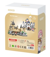 Stavebnice mini KOCO Pohádkový hrad plast 1274ks v krabičce 15x20x8cm