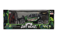 Auto RC Buggy rychlostní plast 23cm 27MHz na baterie zelené v krabici 35x13,5x18cm