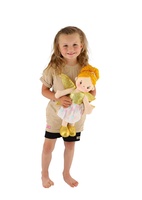 Panenka víla Pampeliška hadrová/látková 40 cm na kartě v sáčku