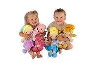 Panenka víla Fialka hadrová/látková 40 cm na kartě v sáčku