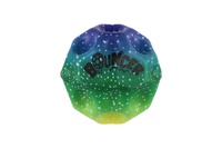 Míček extrémně skákací duhový pěna 6cm mix barev