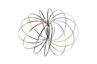 Flow/Magic Ring kovová duhová spirála průměr 13cm na kartě 16x23,5cm