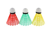 Míčky/Košíčky na badminton barevné 3ks plast v blistru 11x21cm