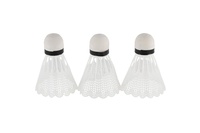Míčky/Košíčky na badminton bílé 3ks plast v blistru 11x22cm
