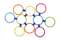 Skákací kruhy barevné plast průměr 27cm