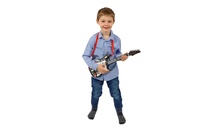 Kytara plast 53cm s popruhem na baterie se zvukem se světlem na kartě