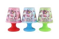 Mini lampička s jednorožcem plastová 11cm různé barvy
