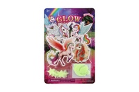 Jednorožci na zeď/stop svítící ve tmě papír/plast 2 druhy na kartě