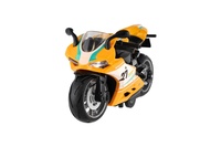 Motorka silniční plast 13cm na zpětné natažení na baterie se světle, zvukem 4 barvy 12ks v boxu