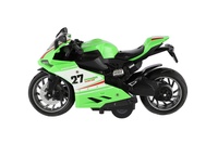 Motorka silniční plast 13cm na zpětné natažení na baterie se světle, zvukem 4 barvy 12ks v boxu