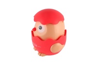 Kuřátko Zmáčkni a jeď plast 7x8cm na setrvačník 4 barvy 16 ks v boxu