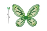 Křídla motýlí s hůlkou nylon 2 barvy v sáčku 30,5x46x1cm karneval