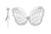 Křídla anděl s hůlkou nylon v sáčku 30,5x46x1cm karneval