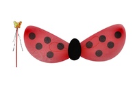 Křídla beruška s hůlkou nylon v sáčku 30,5x46x1cm karneval