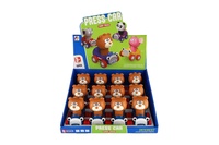 Medvěd/Medvídek Zmáčkni a jeď plast 9x11cm na setrvačník 12 ks v boxu