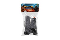 Vojenská sada 4ks plast pistole na setrvačník s doplňky na kartě 16,5x30cm