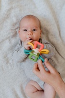 Točáček kytka babyted silikon/plast 9,5x5cm na kartě 0m+