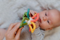 Točáček kytka babyted silikon/plast 9,5x5cm na kartě 0m+