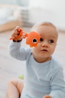 Chrastíček dino 2ks babyted chrastítko silikon 13x5cm na kartě 0m+