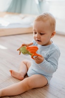 Chrastíček dino 2ks babyted chrastítko silikon 13x5cm na kartě 0m+