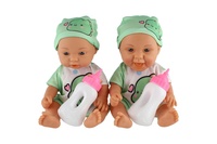 Panenka/Miminko s lahvičkou plast 26cm pevné tělo 2 druhy v krabičce 15x13x18cm