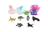 Mořská zvířátka 10ks plast 2 barvy v sáčku