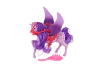 Jednorožec/kůň s křídly česací s hřebenem plastový 22cm různé barvy