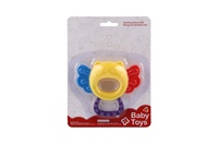 Chrastítko/kousátko sova plast 11x10cm na kartě 0m+