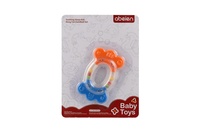 Chrastítko/Kousátko ovál plast/silikon 11cm na kartě 0m+